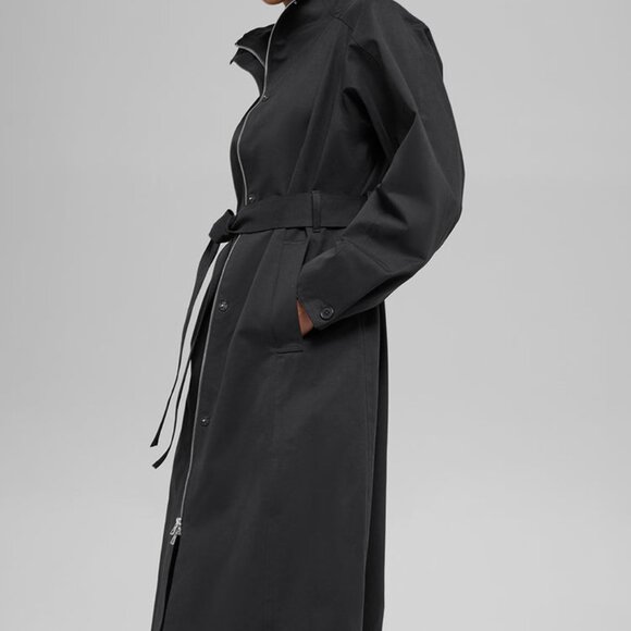 Alo Yoga Journey Trench Coat BLACK - Picture 5 of 5